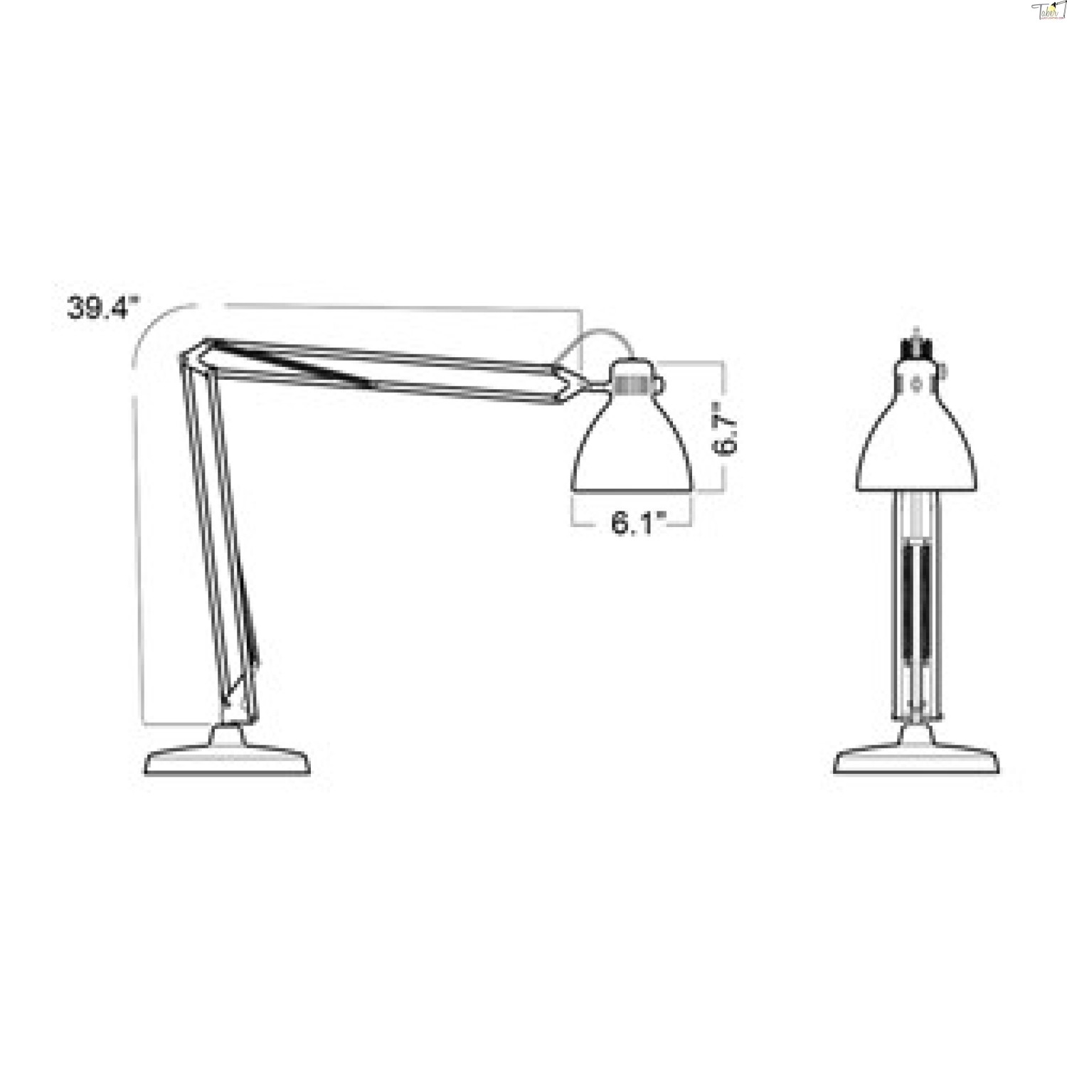 Luxo L 1 Led Task Light With Edge Clamp, Luxo Lamp Table Clamp